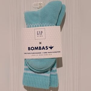 GAP By Bombas Teal Blue Kids Socks Size 12 to 6 New